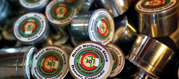 Containers for retail marijuana await filling at 3D Cannabis Center, a recreational retail outlet in Denver. Containers for retail marijuana await filling at 3D Cannabis Center, a recreational retail outlet in Denver. - Sputnik International