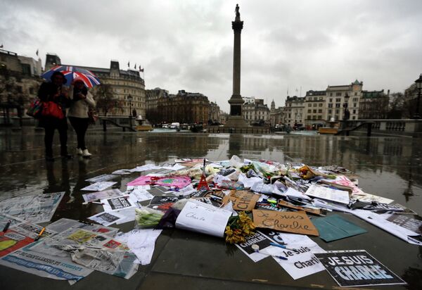 Trafalgar Square, remnants of Jan 7 vigil - Sputnik International