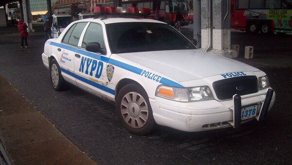An NYPD patrol car stopped in New York - Sputnik International