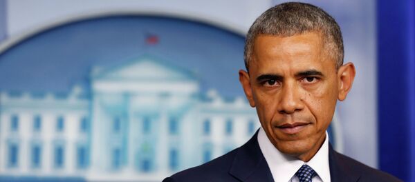 U.S. President Barack Obama pauses while he delivers remarks about Ukraine while in the press briefing room at the White House in Washington, July 16, 2014. U.S. President Barack Obama pauses while he delivers remarks about Ukraine while in the press briefing room at the White House in Washington, July 16, 2014. - Sputnik International