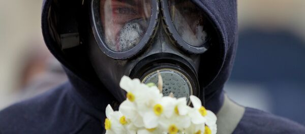 An anti-fracking demonstrator An anti-fracking demonstrator - Sputnik International