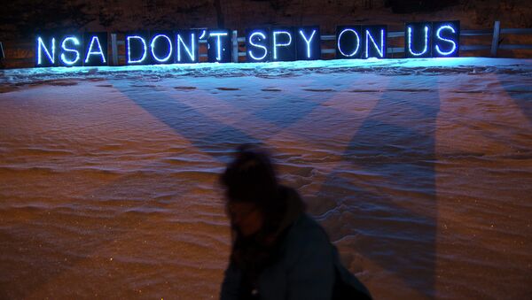 A Light Brigading protest against spying by the National Security Agency. - Sputnik International