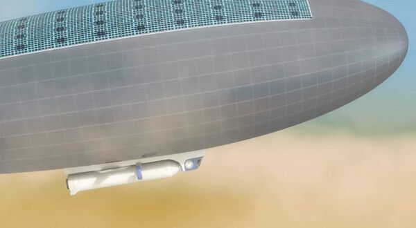 The HAVOC mission consists of giant airships like this one, kitted out with solar panels to provide energy. The mission will explore the atmosphere and surface of Venus -- a hot planet with clouds made of sulfuric acid - Sputnik International