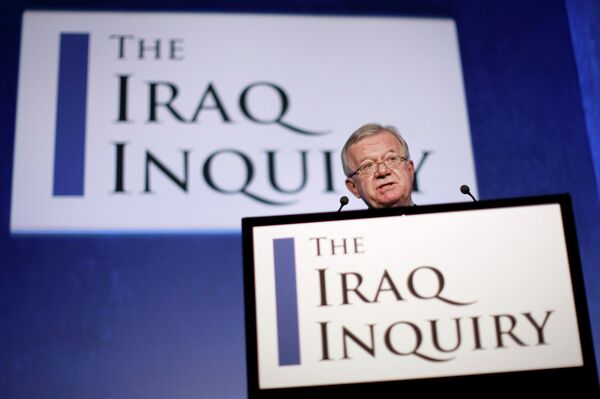 John Chilcot, the chairman of the Iraq Inquiry, outlines the terms of reference for the inquiry and explains the panel's approach to its work during a news conference to launch it at the QEII conference center in London, Thursday, July 30, 2009. John Chilcot, the chairman of the Iraq Inquiry, outlines the terms of reference for the inquiry and explains the panel's approach to its work during a news conference to launch it at the QEII conference center in London, Thursday, July 30, 2009. - Sputnik International