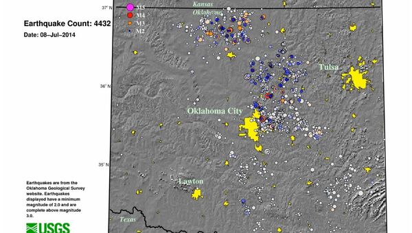 USGS Animation of Oklahoma Seismicity: January 2, 2008 - September 30, 2014 - Sputnik International