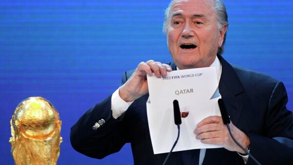 FIFA President Sepp Blatter announces Qatar to host the 2022 soccer World Cup in Zurich, Switzerland - Sputnik International