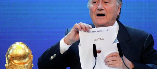 FIFA President Sepp Blatter announces Qatar to host the 2022 soccer World Cup in Zurich, Switzerland - Sputnik International