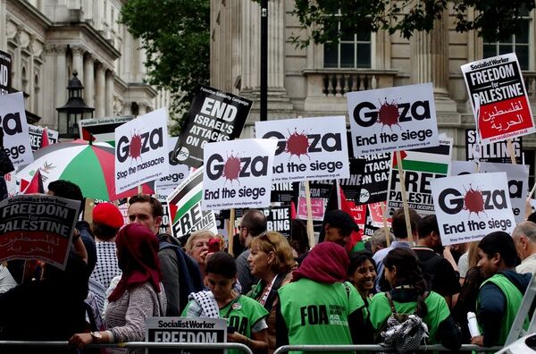 Stop bombing Gaza national demonstration in London, 2014 Stop bombing Gaza national demonstration in London, 2014 - Sputnik International