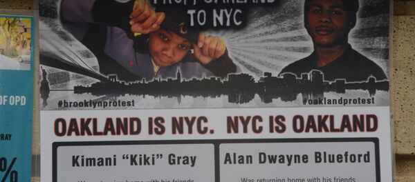 A poster calls for justice for Kimani Gray, a 16-year-old killed by police. A poster calls for justice for Kimani Gray, a 16-year-old killed by police. - Sputnik International