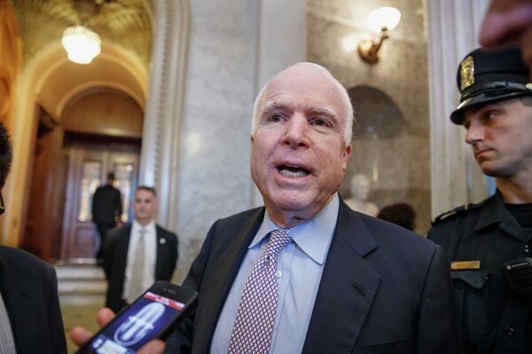 During a recent visit to Baghdad, American and Iraqi officials told Senator John McCain that the Iraq military is passing U.S.-supplied weapons to pro-Iranian militias During a recent visit to Baghdad, American and Iraqi officials told Senator John McCain that the Iraq military is passing U.S.-supplied weapons to pro-Iranian militias - Sputnik International