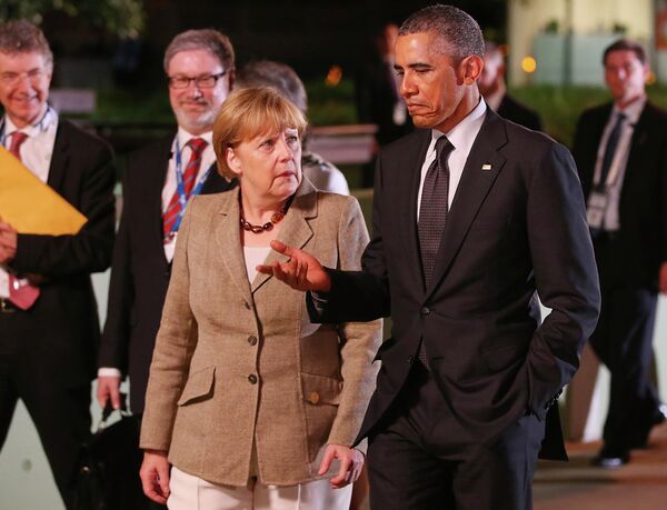 US President Barack Obama and German Chancellor Angela Merkel US President Barack Obama and German Chancellor Angela Merkel - Sputnik International