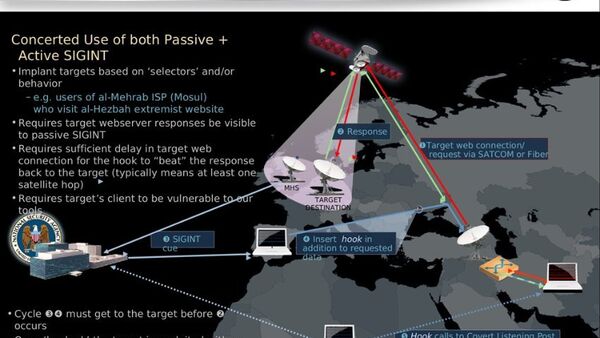 A slide from an NSA presentation on its Quantumtheory program. - Sputnik International