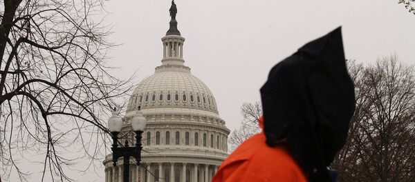 Capitol Rotunda & Statue Of Freedom, Orange Jumpsuit & Black Hood Capitol Rotunda & Statue Of Freedom, Orange Jumpsuit & Black Hood - Sputnik International