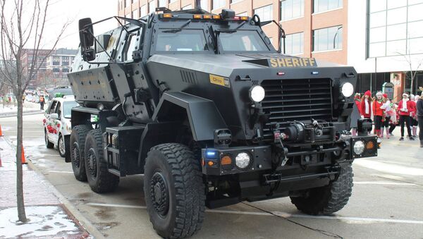 A Tennessee lawmaker has introduced a bill that would prohibit state and local law enforcement agencies from owning or using military equipment, such as this mine-resistant ambush-protected vehicle. - Sputnik International
