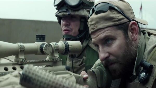 A promotional screen shot from the film American Sniper - Sputnik International