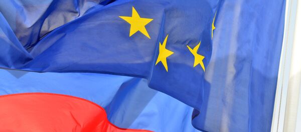 Flags of Russia and European Union Flags of Russia and European Union - Sputnik International
