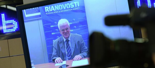 Press conference of Permanent Representative of the Russian Federation to the European Union Ambassador Vladimir Chizhov Press conference of Permanent Representative of the Russian Federation to the European Union Ambassador Vladimir Chizhov - Sputnik International