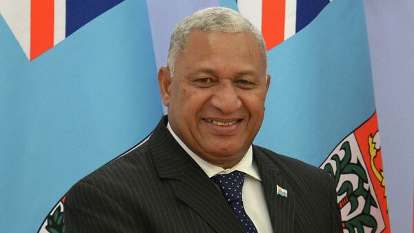 Fiji's leader Frank Bainimarama has been democratically re-elected, with his party Fiji First receiving 59% majority in the country’s parliament. - Sputnik International