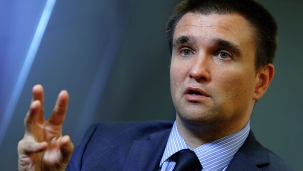 Ukrainian Foreign Minister Pavlo Klimkin said the Kiev government was not planning to launch an offensive against self-proclaimed republics in the east of the country. - Sputnik International