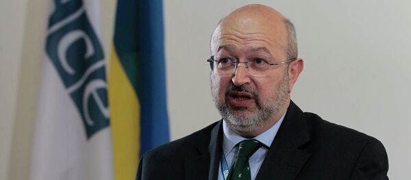 Organization for Security and Cooperation in Europe (OSCE) Secretary General Lamberto Zannier speaks during an interview with The Associated Press in Kiev, Ukraine, Friday, May 9, 2014 Organization for Security and Cooperation in Europe (OSCE) Secretary General Lamberto Zannier speaks during an interview with The Associated Press in Kiev, Ukraine, Friday, May 9, 2014 - Sputnik International