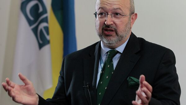 Organization for Security and Cooperation in Europe (OSCE) Secretary General Lamberto Zannier speaks during an interview with The Associated Press in Kiev, Ukraine, Friday, May 9, 2014 - Sputnik International