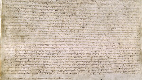 One of only four surviving exemplifications of the 1215 text of Magna Carta, Cotton MS. Augustus II. 106, held by the British Library - Sputnik International