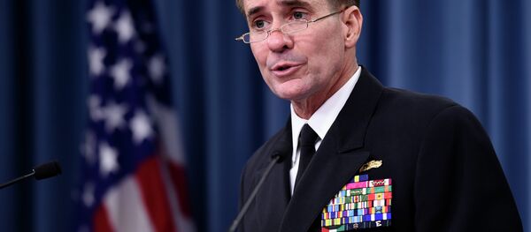 Pentagon press secretary Navy Rear Adm. John Kirby speaks during a briefing at the Pentagon - Sputnik International