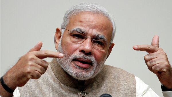 India's Prime Minister Narendra Modi gestures - Sputnik International