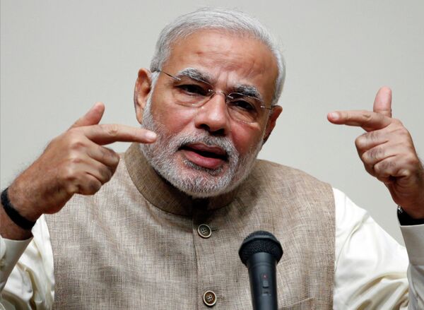 India's Prime Minister Narendra Modi gestures - Sputnik International