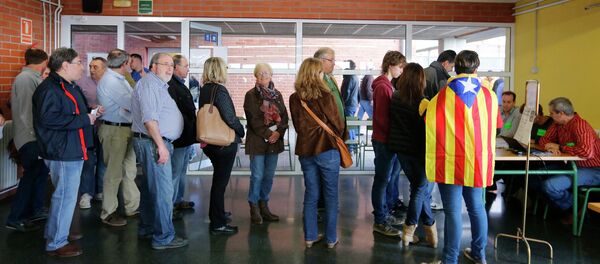 Symbolic Vote on Catalan Independence in Pictures Symbolic Vote on Catalan Independence in Pictures - Sputnik International