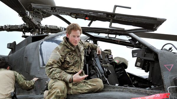 Britain's Prince Harry or just plain Captain Wales talks to a TV crew  - Sputnik International