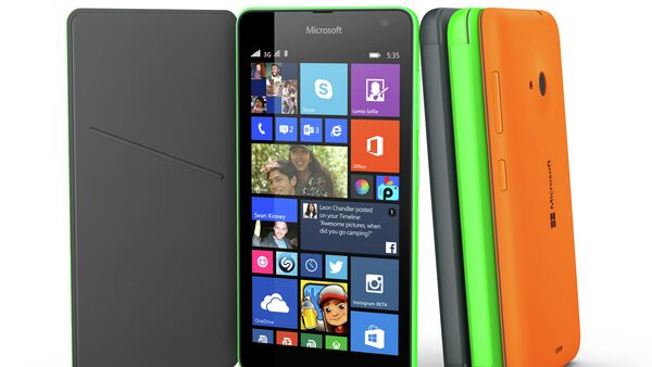 This product image provided by Microsoft shows the Lumia 535 smartphone - Sputnik International