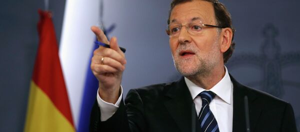 Spanish Prime Minister Mariano Rajoy holds a news conference at Moncloa palace in Madrid November 12, 2014 - Sputnik International