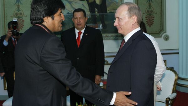 Russian Prime Minister Vladimir Putin meets with Bolivian President Evo Morales - Sputnik International