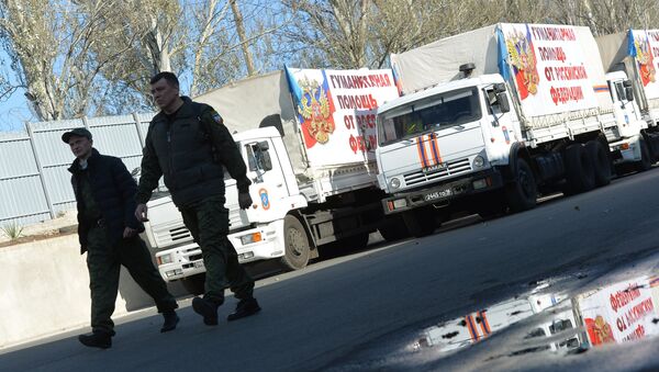 Russian humanitarian aid convoy has arrived in Luhansk and Donetsk - Sputnik International