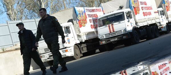 Russian humanitarian aid convoy has arrived in Luhansk and Donetsk Russian humanitarian aid convoy has arrived in Luhansk and Donetsk - Sputnik International