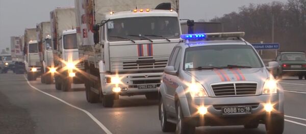 Russian Humanitarian Convoy Trucks Bound for Donbass Arrive in Rostov Region Russian Humanitarian Convoy Trucks Bound for Donbass Arrive in Rostov Region - Sputnik International