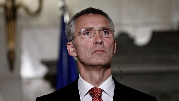 NATO Secretary General Jens Stoltenberg attends a news conference after his meeting with Greece's Prime Minister Antonis Samaras (not pictured) in Athens October 30, 2014 - Sputnik International