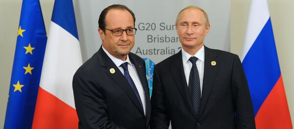 Everything possible must be done to minimize potential risks and negative consequences for Russian-French relations, Russian President Putin said during his meeting with his French counterpart Hollande in the framework of G20 summit in Australia. Everything possible must be done to minimize potential risks and negative consequences for Russian-French relations, Russian President Putin said during his meeting with his French counterpart Hollande in the framework of G20 summit in Australia. - Sputnik International