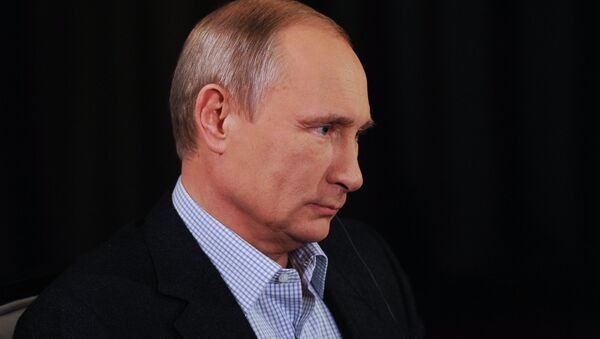 Vladimir Putin during an interview to ARD TV channel. - Sputnik International