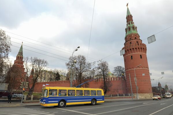 Retro Trolleybuses Parade Through Downtown Moscow - Sputnik International