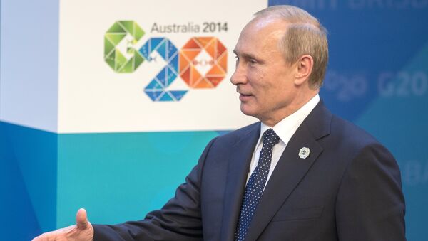 During G20 summit in Australia's Brisbane Russian President Putin held bilateral meetings with German Chancellor Merkel and European Commission President Juncker. - Sputnik International
