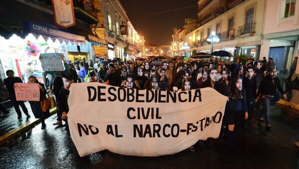 Protesters in Mexico - Sputnik International
