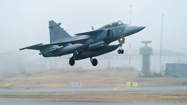 Swedish Air Force's JAS 39 Gripen jet fighter aircraft  - Sputnik International