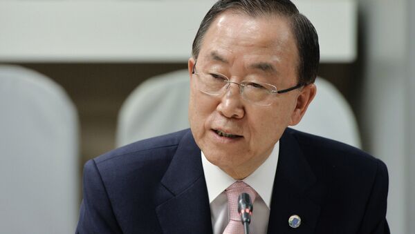 UN Secretary-General Ban Ki-moon saluted Tunisian people after elections held on October, 26. - Sputnik International