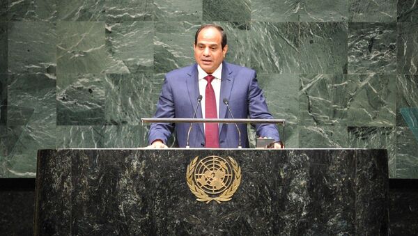 Egyptian President Abdel Fattah Al Sisi speaks during the general debate of the 69th session of the United Nations General Assembly - Sputnik International