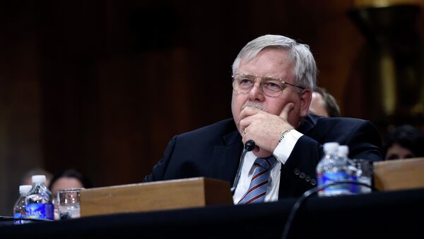 John Tefft of Va., pauses as he testifies before the Senate Foreign Relations Committee on Capitol Hill in Washington, Tuesday, July 29, 2014, to be the new U.S. Ambassador to Russia - Sputnik International