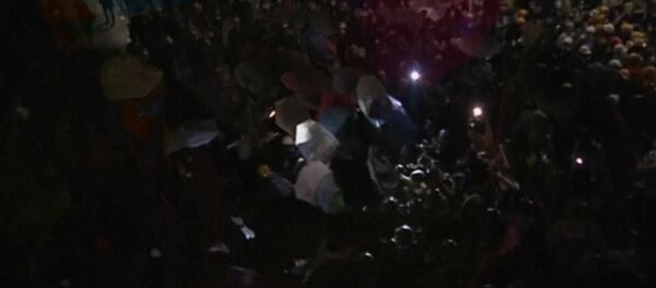 Protesters Smash Windows in Hong Kong Legislature, Try to Break In Protesters Smash Windows in Hong Kong Legislature, Try to Break In - Sputnik International