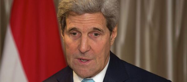 U.S. Secretary of State John Kerry reacts after meeting Egypt's Foreign Minister Sameh Shoukry in London November 18, 2014 U.S. Secretary of State John Kerry reacts after meeting Egypt's Foreign Minister Sameh Shoukry in London November 18, 2014 - Sputnik International
