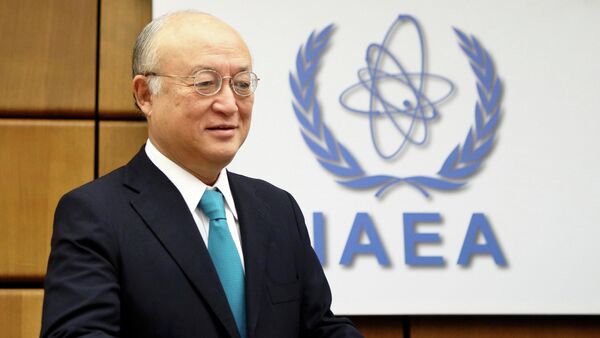 International Atomic Energy Agency (IAEA) Director General Yukiya Amano arrives for a board of governors meeting at the IAEA headquarters in Vienna November 20, 2014 - Sputnik International